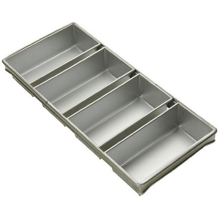 FOCUS FOODSERVICE FocusFoodService 909415 10 in. x 5 in. Bakeware 4 Strapped Bread Pans 909415